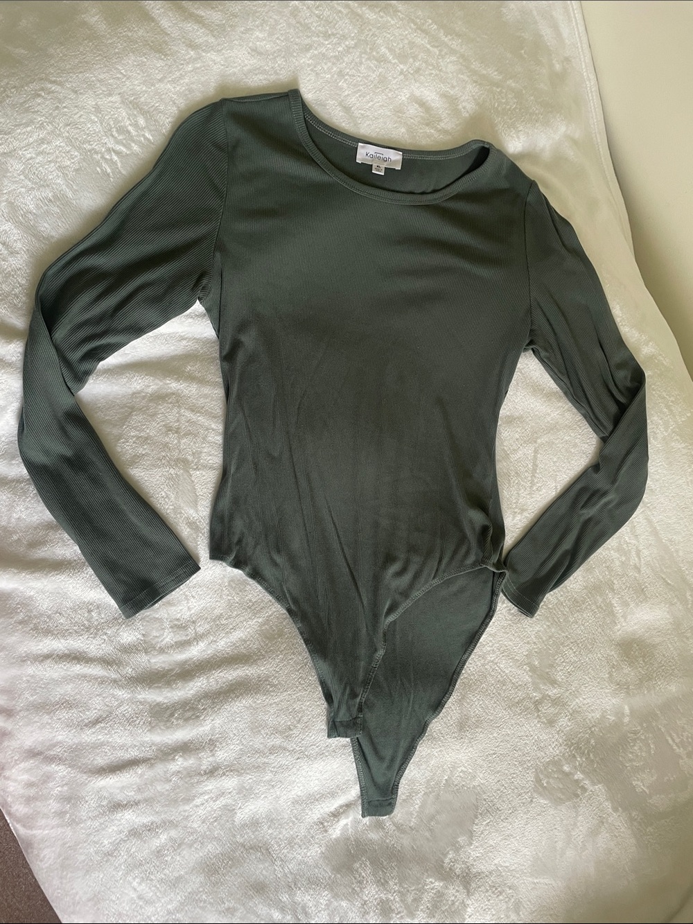 Kaileigh Green Long-Sleeve Bodysuit